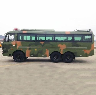 道のタイヤの兵士の輸送バス軍用車両の森林6x6乗客バス190HP 30座席を離れて