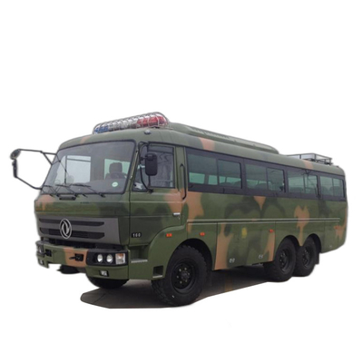 道のタイヤの兵士の輸送バス軍用車両の森林6x6乗客バス190HP 30座席を離れて