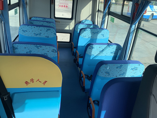 子供の小学校バス6m WEICHAIディーゼル120hp標準的なABS黄色いシャトル バス